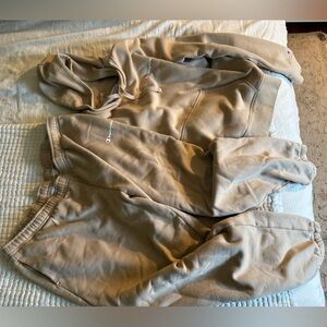 Champion Beige Hoodie and Sweatpants Set